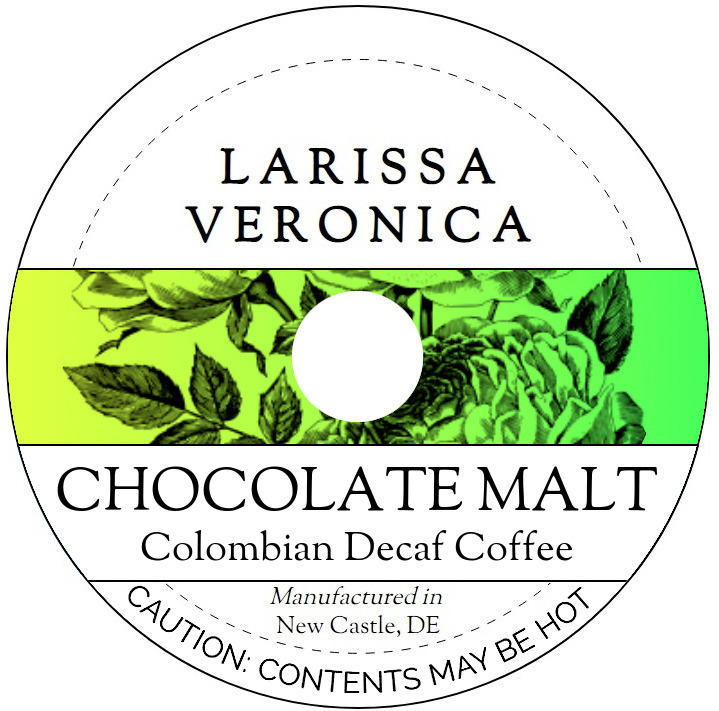 Chocolate Malt Colombian Decaf Coffee <BR>(Single Serve K-Cup Pods)