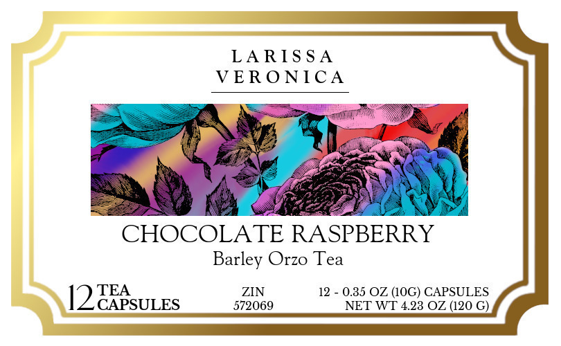 Chocolate Raspberry Barley Orzo Tea <BR>(Single Serve K-Cup Pods) - Label