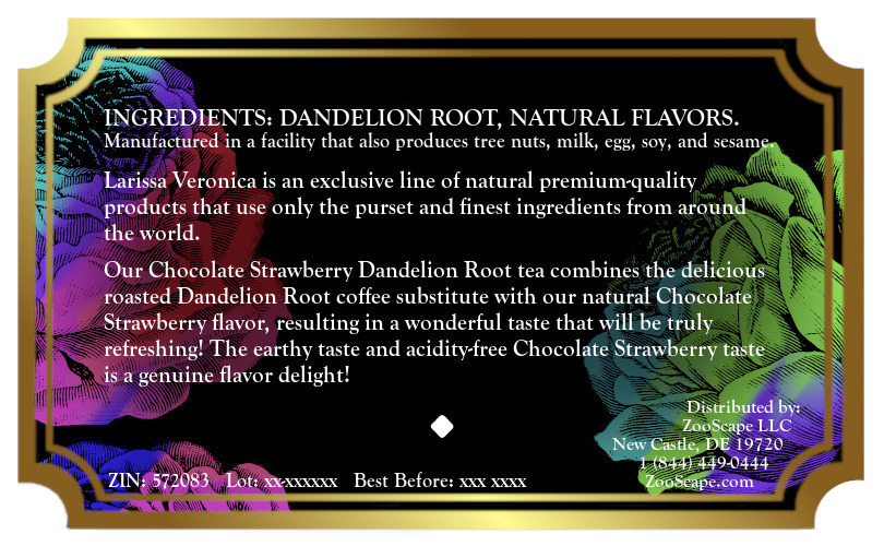 Chocolate Strawberry Dandelion Root Tea <BR>(Single Serve K-Cup Pods)