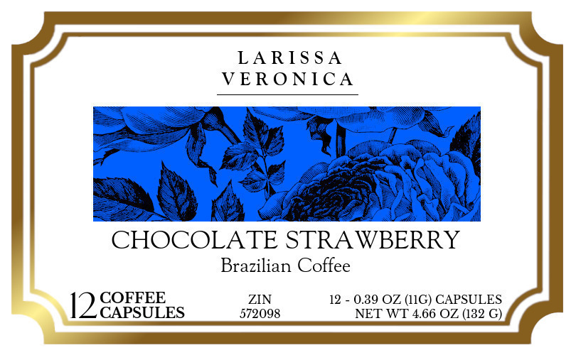 Chocolate Strawberry Brazilian Coffee <BR>(Single Serve K-Cup Pods) - Label