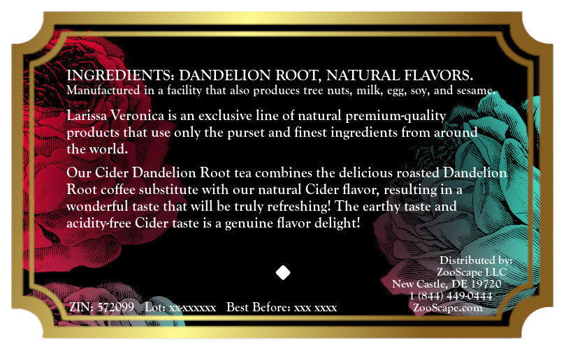 Cider Dandelion Root Tea <BR>(Single Serve K-Cup Pods)