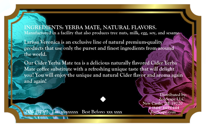 Cider Yerba Mate Tea <BR>(Single Serve K-Cup Pods)