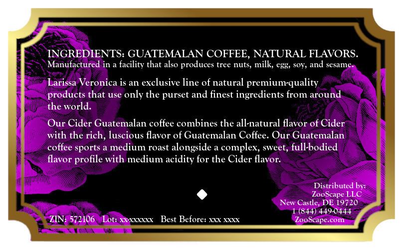 Cider Guatemalan Coffee <BR>(Single Serve K-Cup Pods)