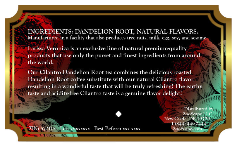 Cilantro Dandelion Root Tea <BR>(Single Serve K-Cup Pods)