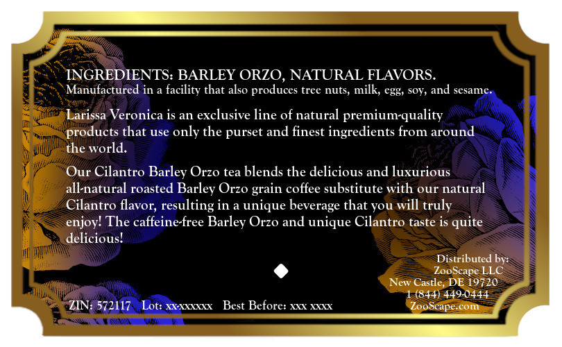 Cilantro Barley Orzo Tea <BR>(Single Serve K-Cup Pods)
