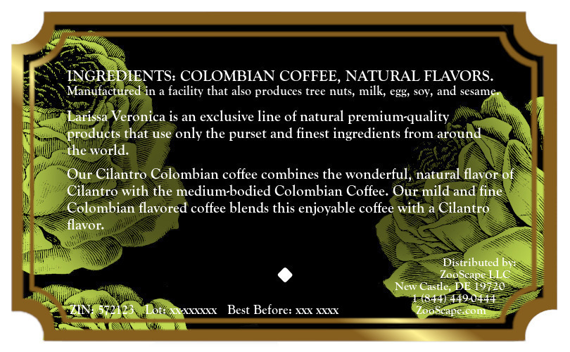 Cilantro Colombian Coffee <BR>(Single Serve K-Cup Pods)