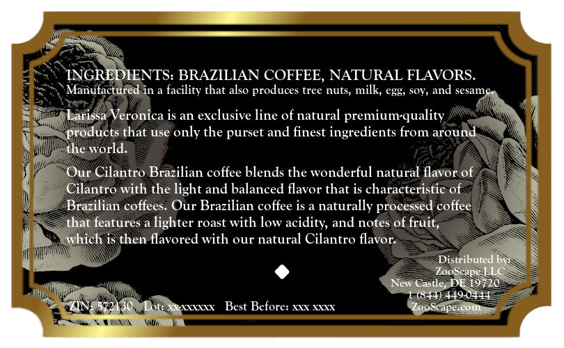 Cilantro Brazilian Coffee <BR>(Single Serve K-Cup Pods)