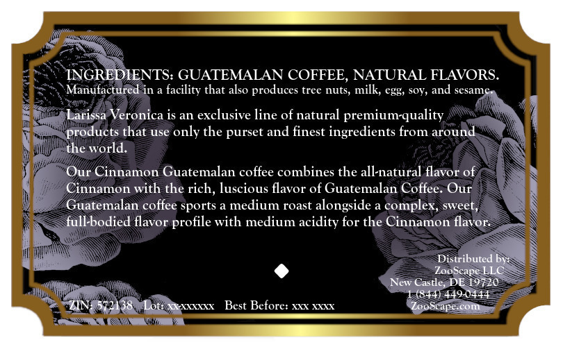 Cinnamon Guatemalan Coffee <BR>(Single Serve K-Cup Pods)