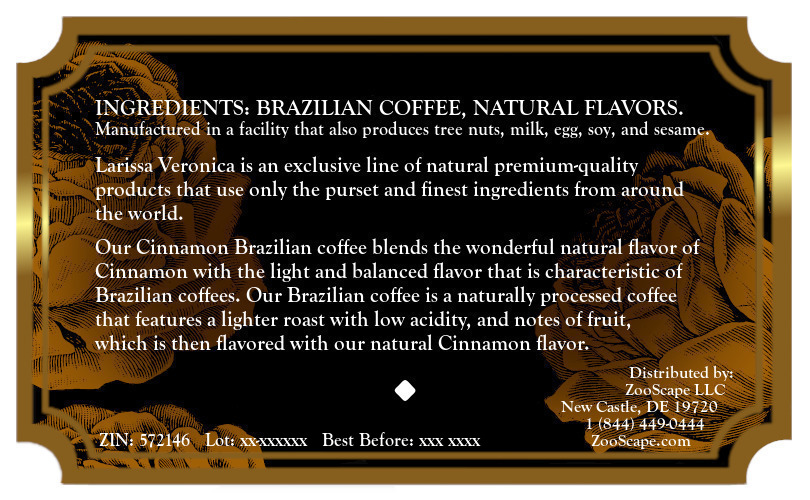 Cinnamon Brazilian Coffee <BR>(Single Serve K-Cup Pods)