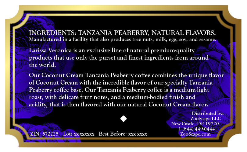 Coconut Cream Tanzania Peaberry Coffee <BR>(Single Serve K-Cup Pods)