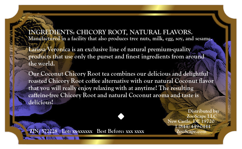 Coconut Chicory Root Tea <BR>(Single Serve K-Cup Pods)