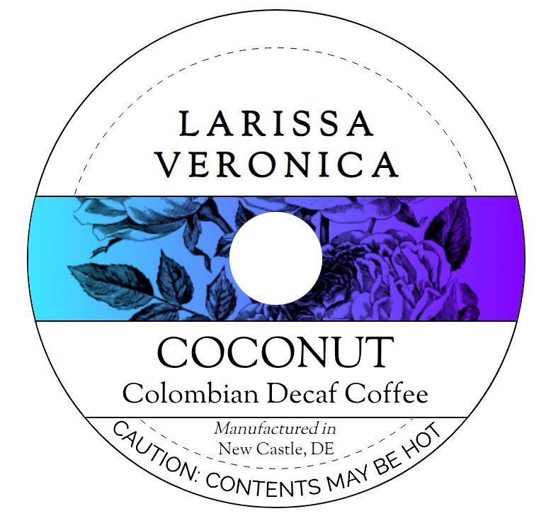 Coconut Colombian Decaf Coffee <BR>(Single Serve K-Cup Pods)