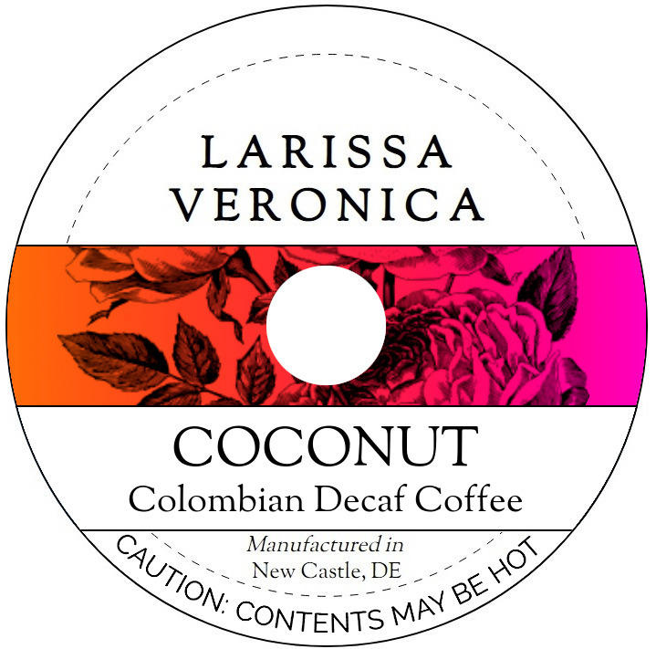 Coconut Colombian Decaf Coffee <BR>(Single Serve K-Cup Pods)