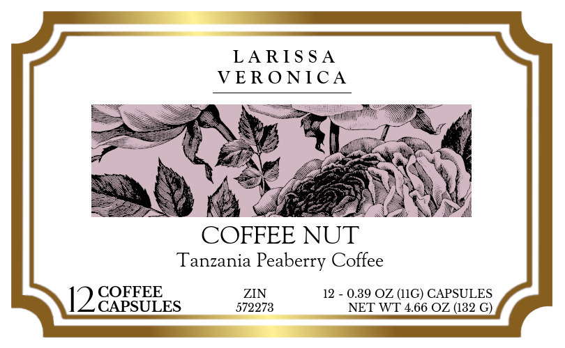 Coffee Nut Tanzania Peaberry Coffee <BR>(Single Serve K-Cup Pods) - Label