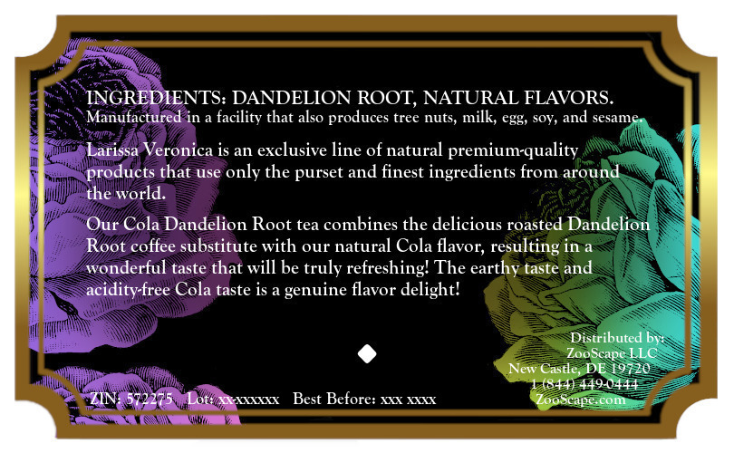 Cola Dandelion Root Tea <BR>(Single Serve K-Cup Pods)