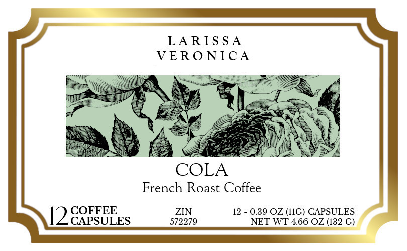 Cola French Roast Coffee <BR>(Single Serve K-Cup Pods) - Label
