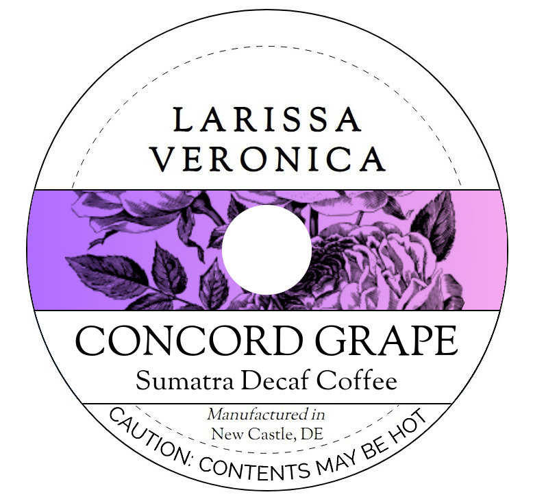 Concord Grape Sumatra Decaf Coffee <BR>(Single Serve K-Cup Pods)