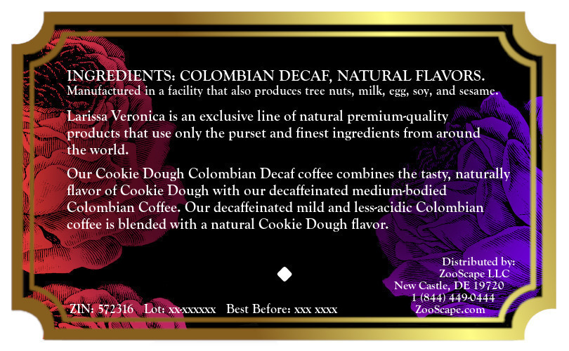 Cookie Dough Colombian Decaf Coffee <BR>(Single Serve K-Cup Pods)
