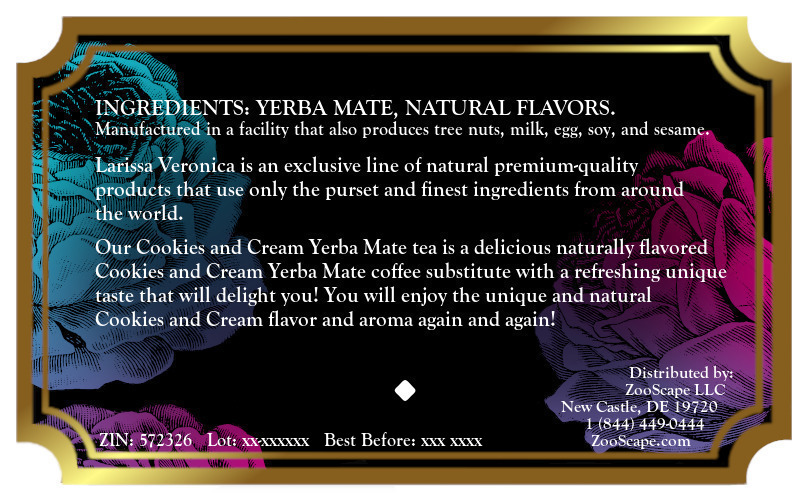 Cookies and Cream Yerba Mate Tea <BR>(Single Serve K-Cup Pods)