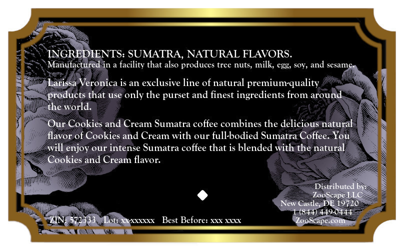 Cookies and Cream Sumatra Coffee <BR>(Single Serve K-Cup Pods)