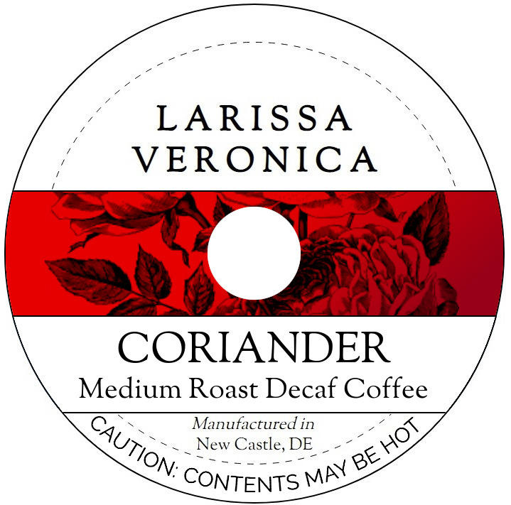 Coriander Medium Roast Decaf Coffee <BR>(Single Serve K-Cup Pods)