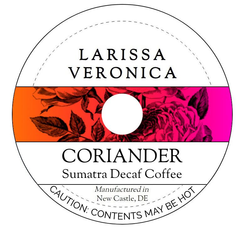 Coriander Sumatra Decaf Coffee <BR>(Single Serve K-Cup Pods)