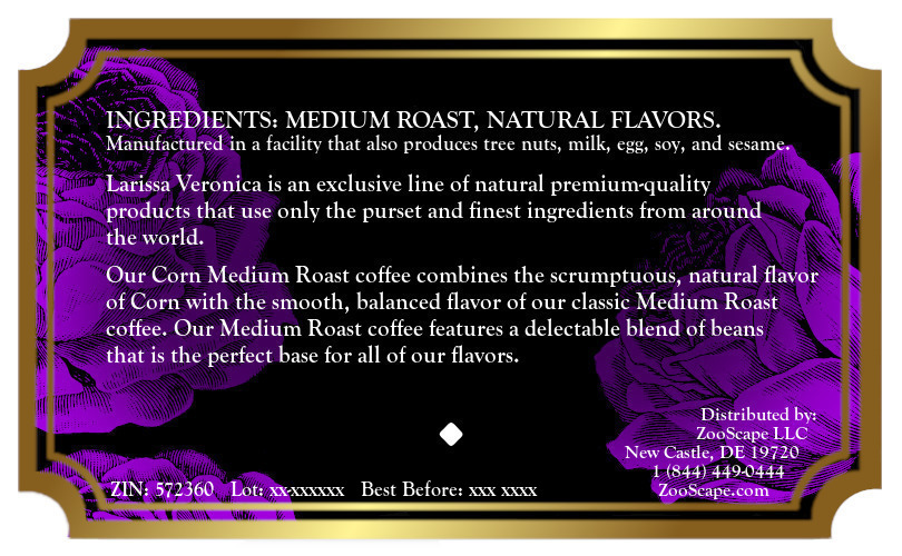 Corn Medium Roast Coffee <BR>(Single Serve K-Cup Pods)