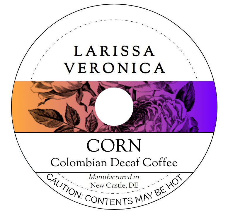 Corn Colombian Decaf Coffee <BR>(Single Serve K-Cup Pods)