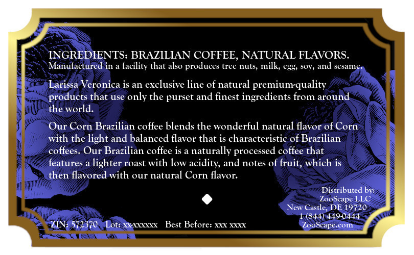 Corn Brazilian Coffee <BR>(Single Serve K-Cup Pods)