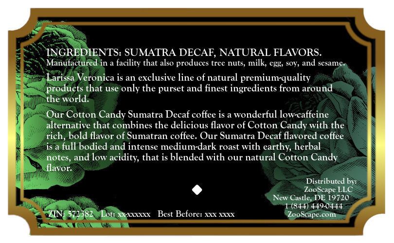 Cotton Candy Sumatra Decaf Coffee <BR>(Single Serve K-Cup Pods)