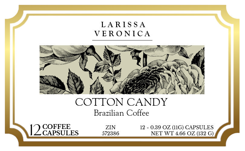 Cotton Candy Brazilian Coffee <BR>(Single Serve K-Cup Pods) - Label