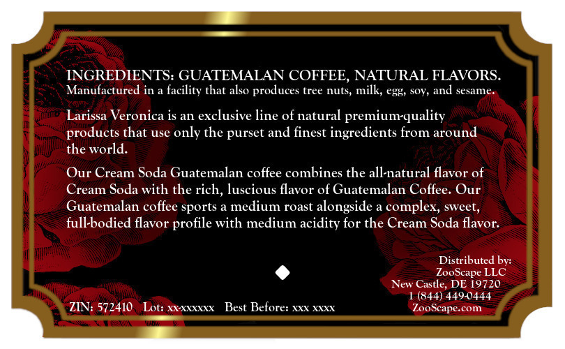 Cream Soda Guatemalan Coffee <BR>(Single Serve K-Cup Pods)
