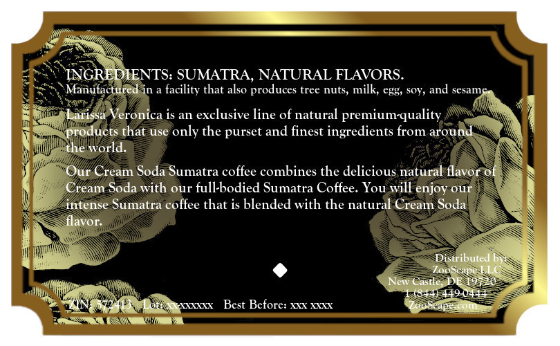 Cream Soda Sumatra Coffee <BR>(Single Serve K-Cup Pods)