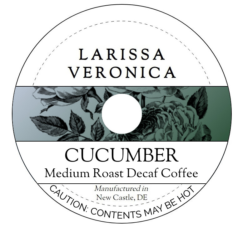 Cucumber Medium Roast Decaf Coffee <BR>(Single Serve K-Cup Pods)