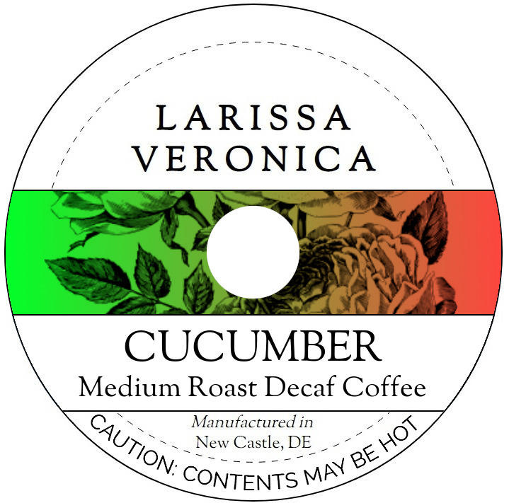 Cucumber Medium Roast Decaf Coffee <BR>(Single Serve K-Cup Pods)