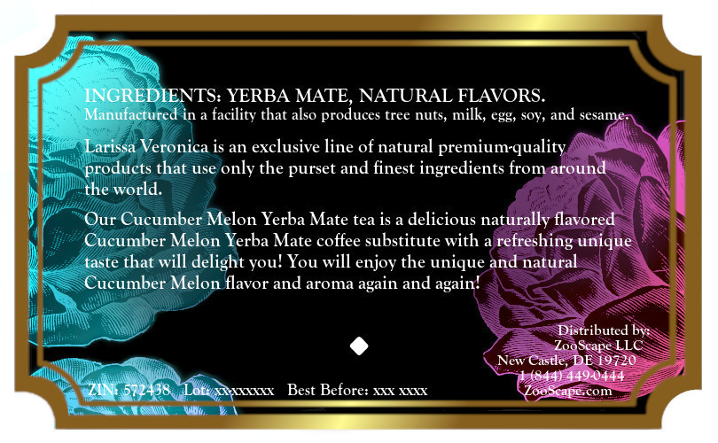 Cucumber Melon Yerba Mate Tea <BR>(Single Serve K-Cup Pods)