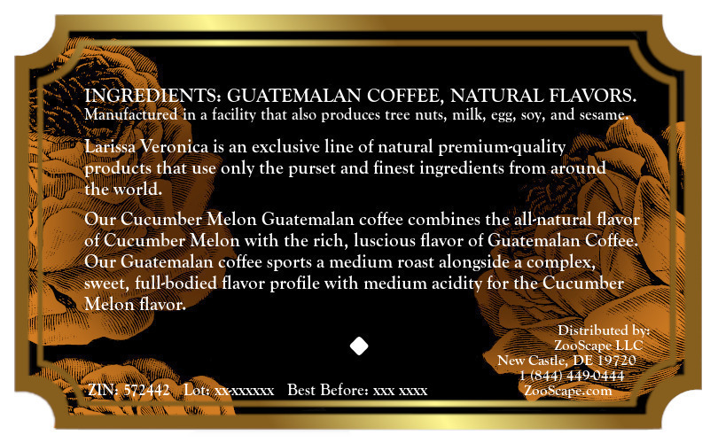 Cucumber Melon Guatemalan Coffee <BR>(Single Serve K-Cup Pods)