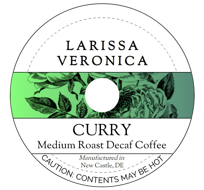 Curry Medium Roast Decaf Coffee <BR>(Single Serve K-Cup Pods)