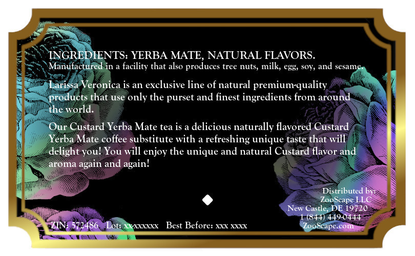 Custard Yerba Mate Tea <BR>(Single Serve K-Cup Pods)