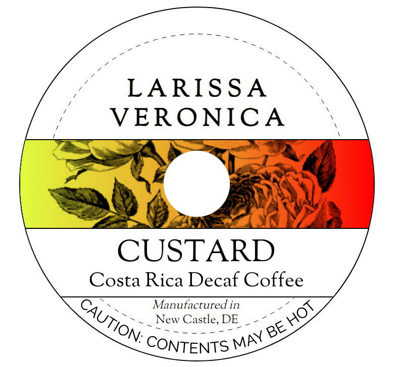 Custard Costa Rica Decaf Coffee <BR>(Single Serve K-Cup Pods)
