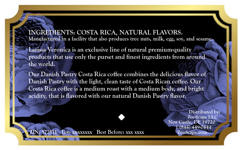 Danish Pastry Costa Rica Coffee <BR>(Single Serve K-Cup Pods)