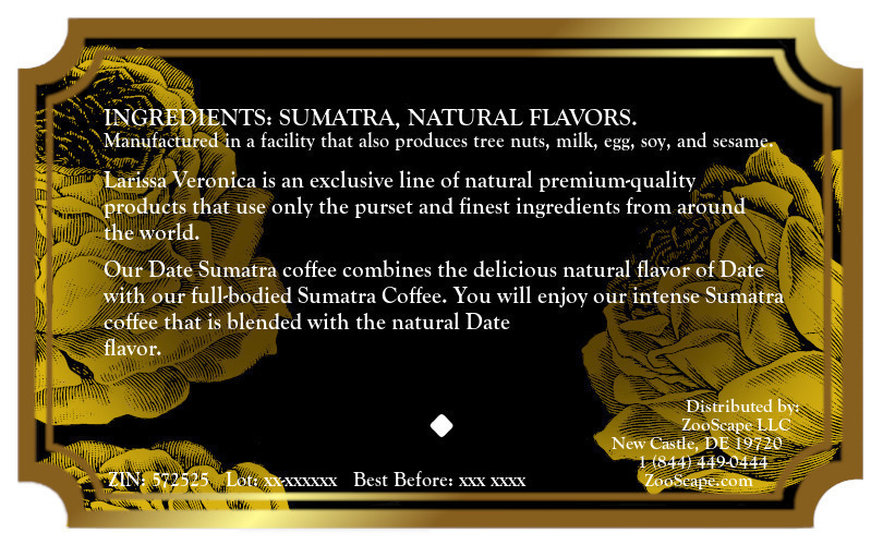Date Sumatra Coffee <BR>(Single Serve K-Cup Pods)