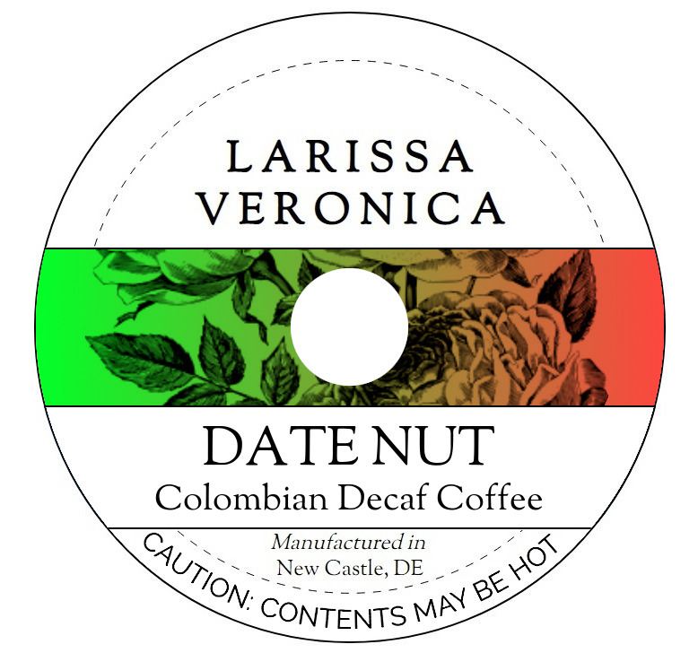 Date Nut Colombian Decaf Coffee <BR>(Single Serve K-Cup Pods)