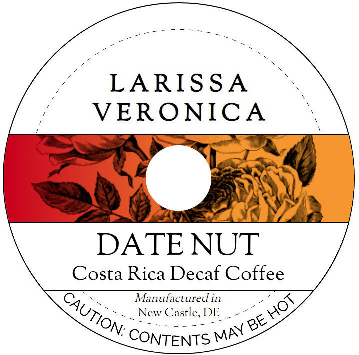 Date Nut Costa Rica Decaf Coffee <BR>(Single Serve K-Cup Pods)