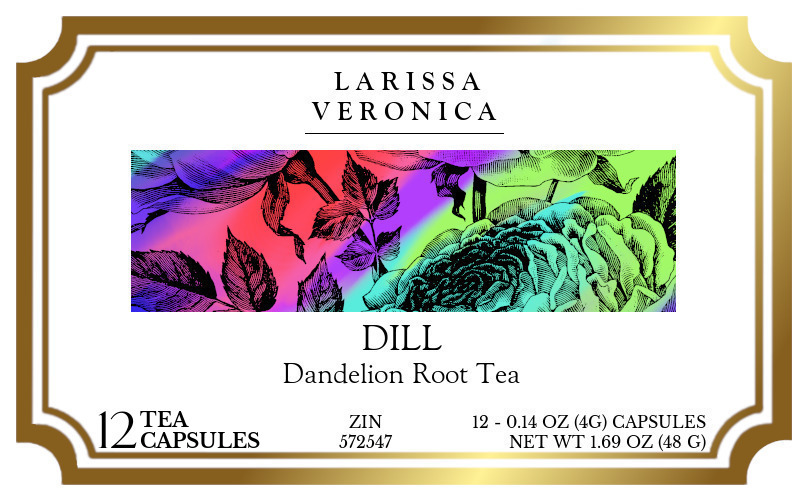 Dill Dandelion Root Tea <BR>(Single Serve K-Cup Pods) - Label