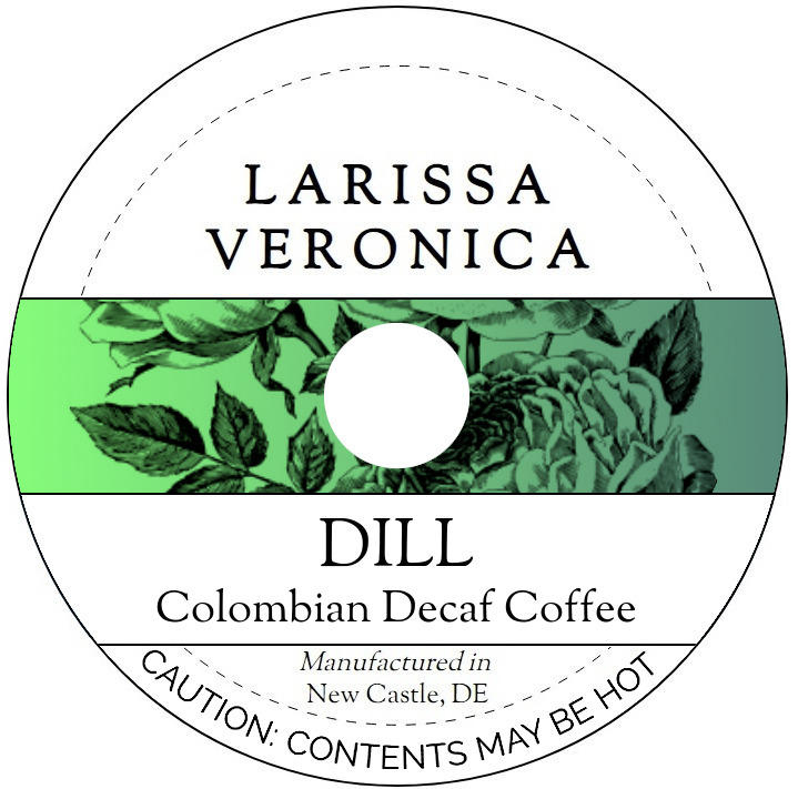 Dill Colombian Decaf Coffee <BR>(Single Serve K-Cup Pods)