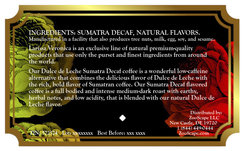 Dulce de Leche Sumatra Decaf Coffee <BR>(Single Serve K-Cup Pods)