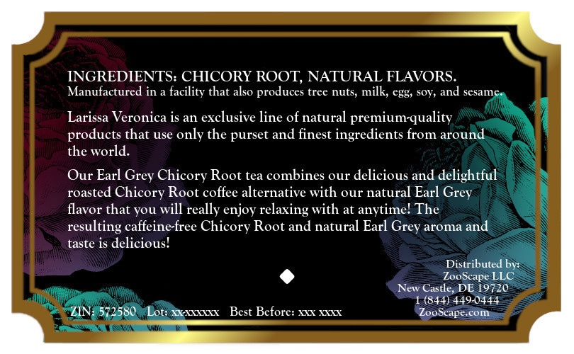 Earl Grey Chicory Root Tea <BR>(Single Serve K-Cup Pods)
