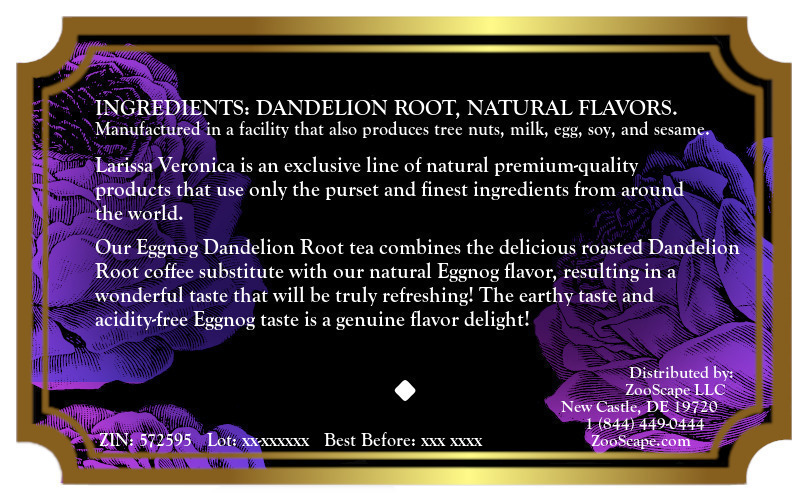 Eggnog Dandelion Root Tea <BR>(Single Serve K-Cup Pods)