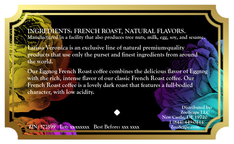 Eggnog French Roast Coffee <BR>(Single Serve K-Cup Pods)